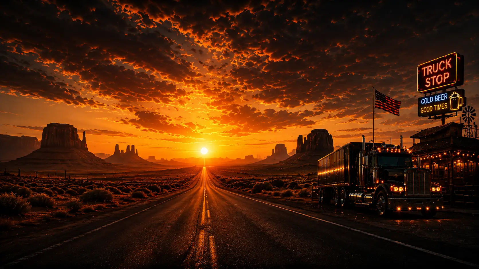 Cinematic western horizon